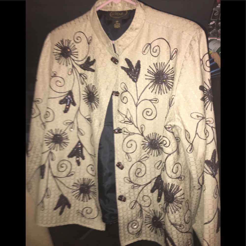 Alex Kim Jacket with glass buttons size pm